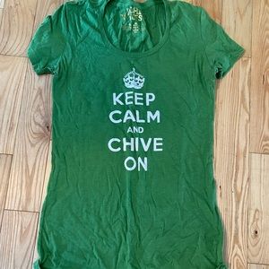 Original “Keep Calm and Chive On” shirt -size large.